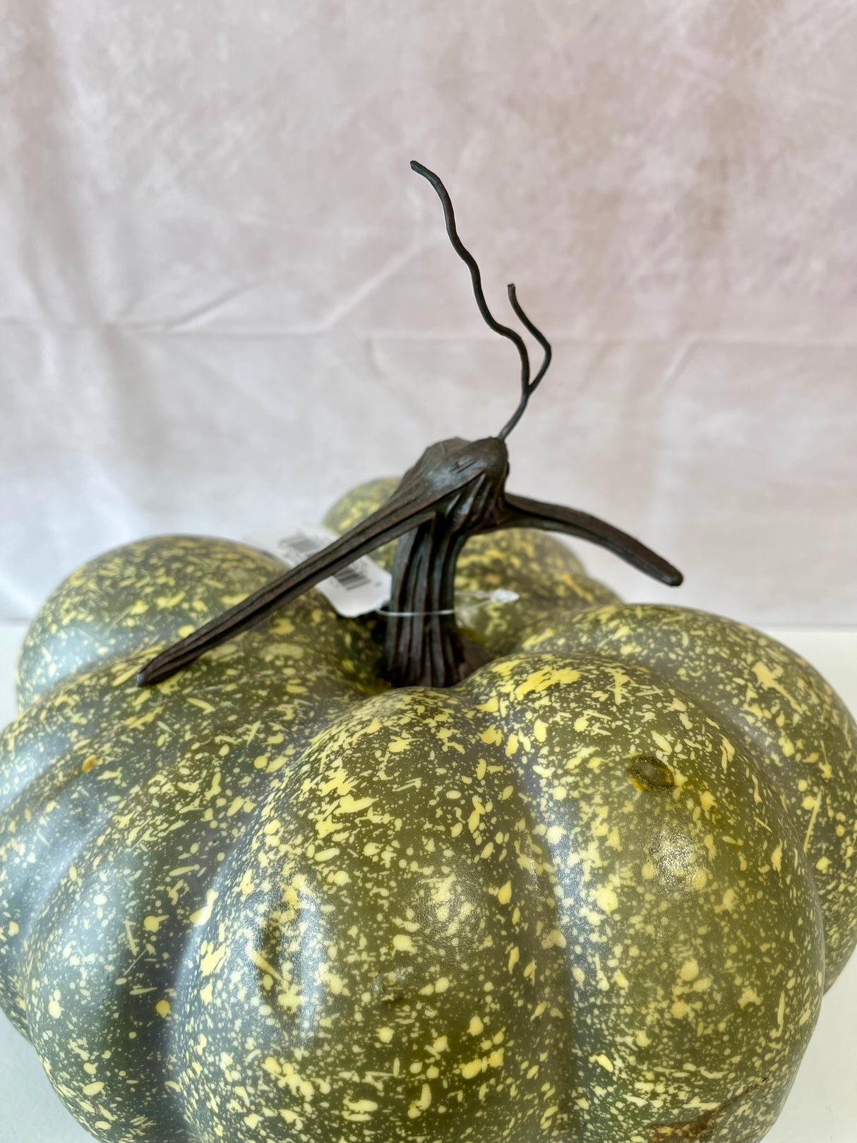 9" Green Spotted Pumpkin