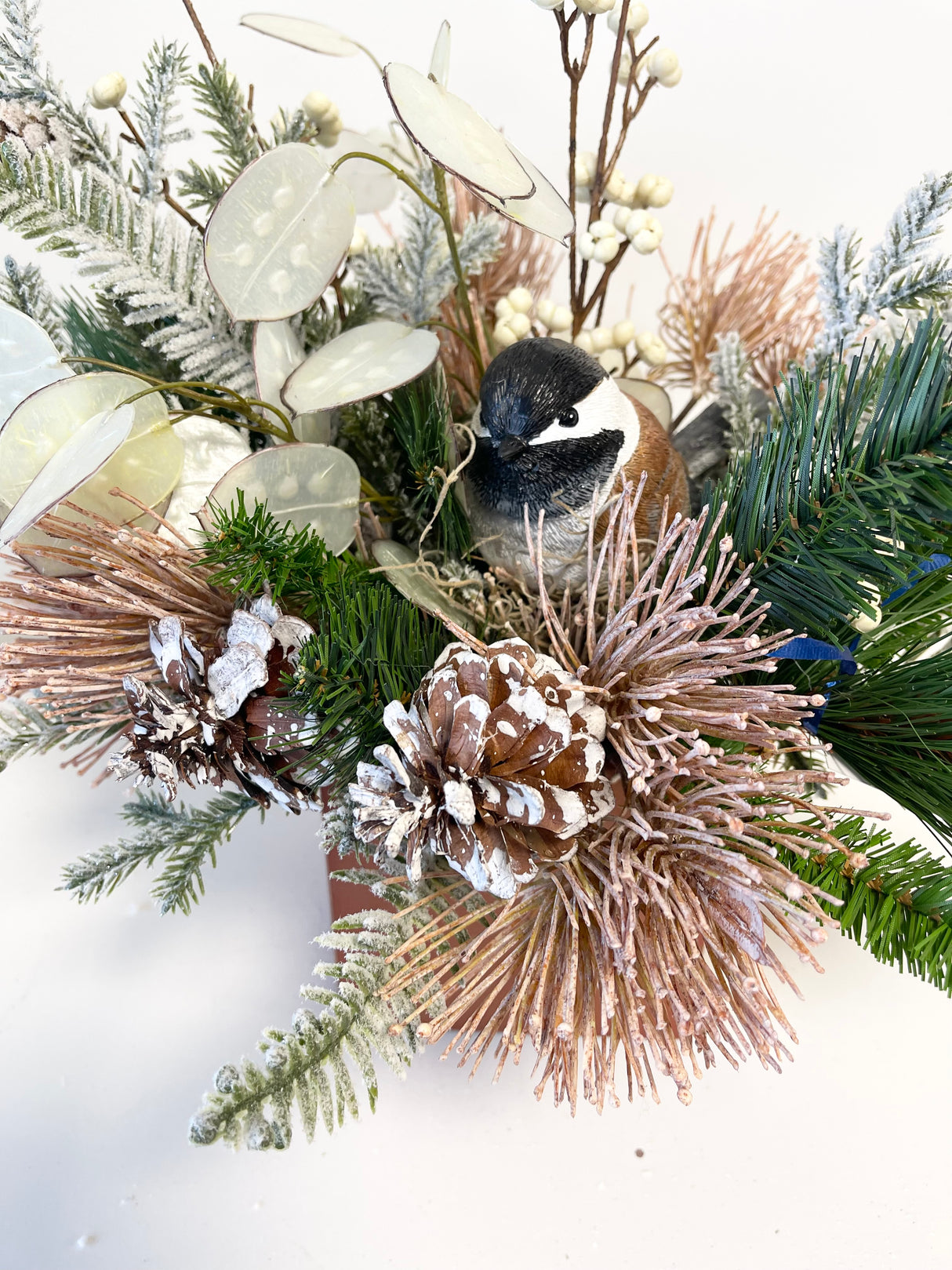 17" Rustic Winter Woods Centerpiece