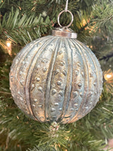 Antiqued Seafoam Glass Ornament