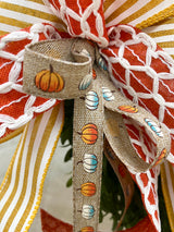 8" Mini Pumpkin Bow