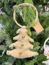 Painted Canvas Metallic Thread Door Hanger- 2 Colors