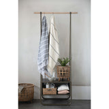 Striped Throw with Fringe - 2 Colors