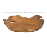 Hand-Carved Teak Wood Bowl