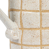 Stoneware Grid Pitcher