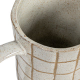 Stoneware Grid Pitcher