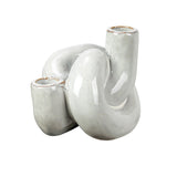 Stoneware Double Taper Candleholder