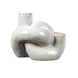 Stoneware Double Taper Candleholder