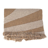 Brown Jacquard Patterned Throw