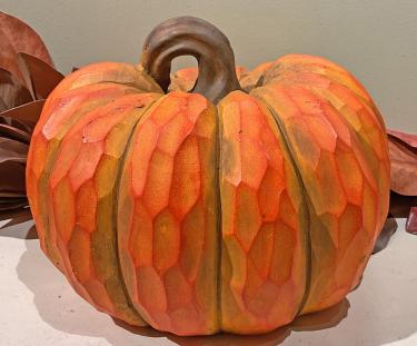 Large Wood Cut Pumpkin