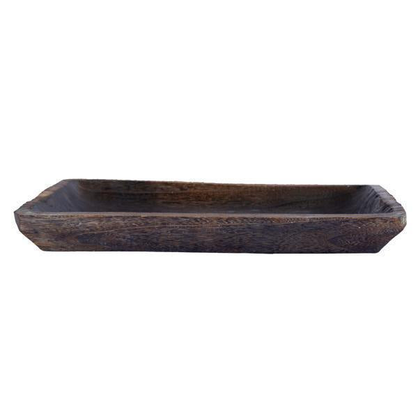 Antiqued Brown Rectangle Tray