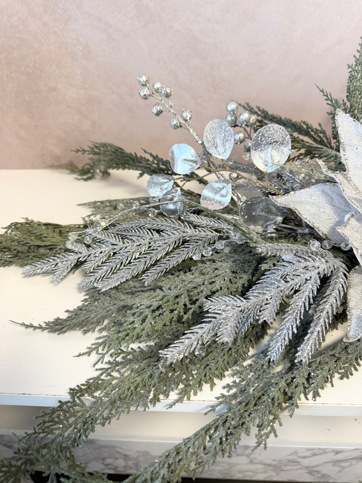 35" Crystal Noel Swag