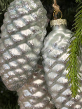 Glass Pinecone Trio Ornament