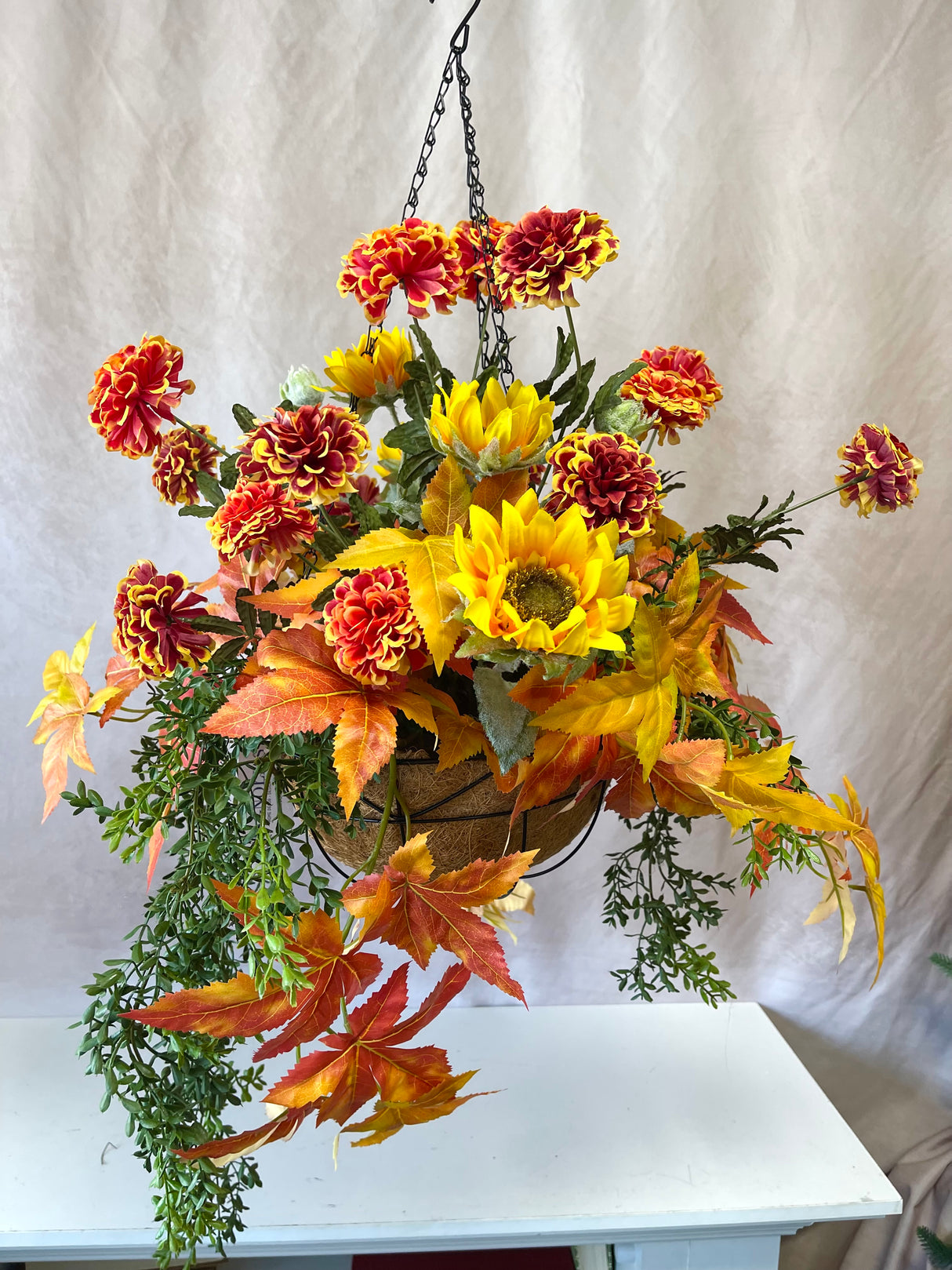 33" Forever Fall Hanging Basket