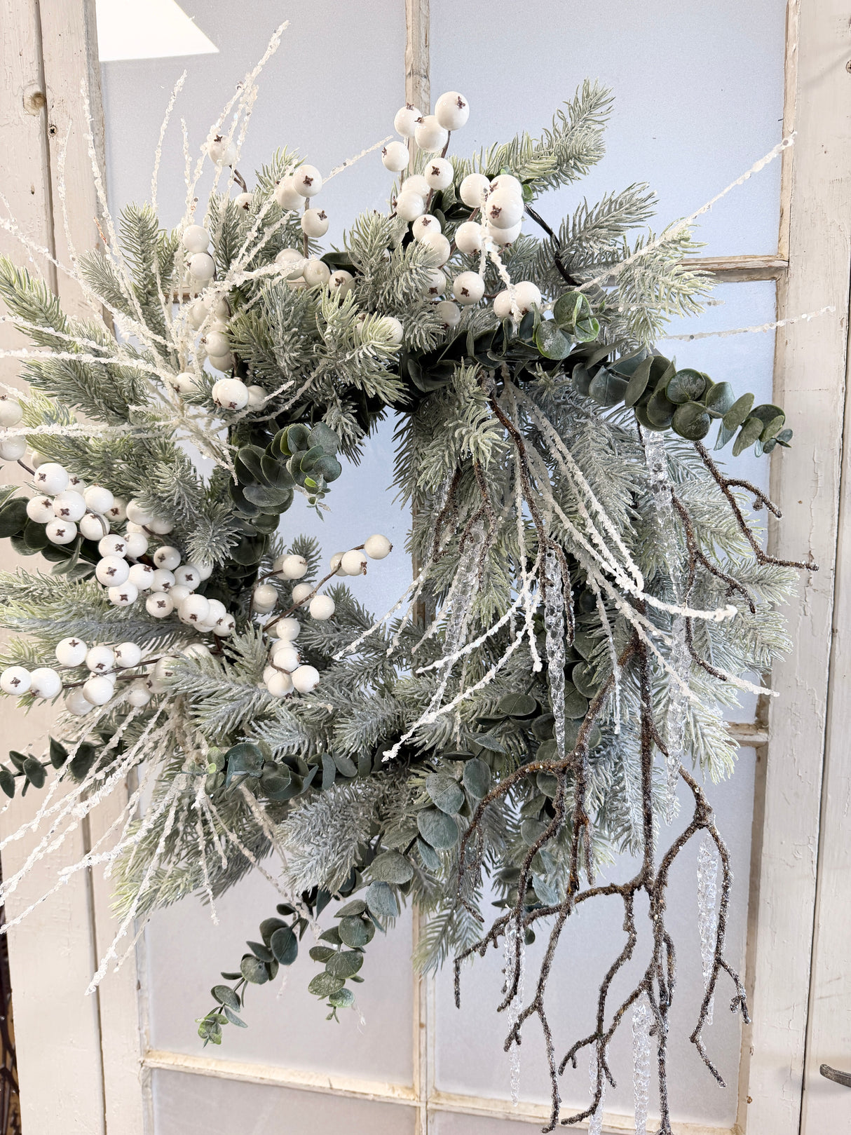 21" Icy Arctic Blast Wreath