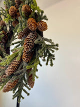 20" Frost Pinecone Wreath