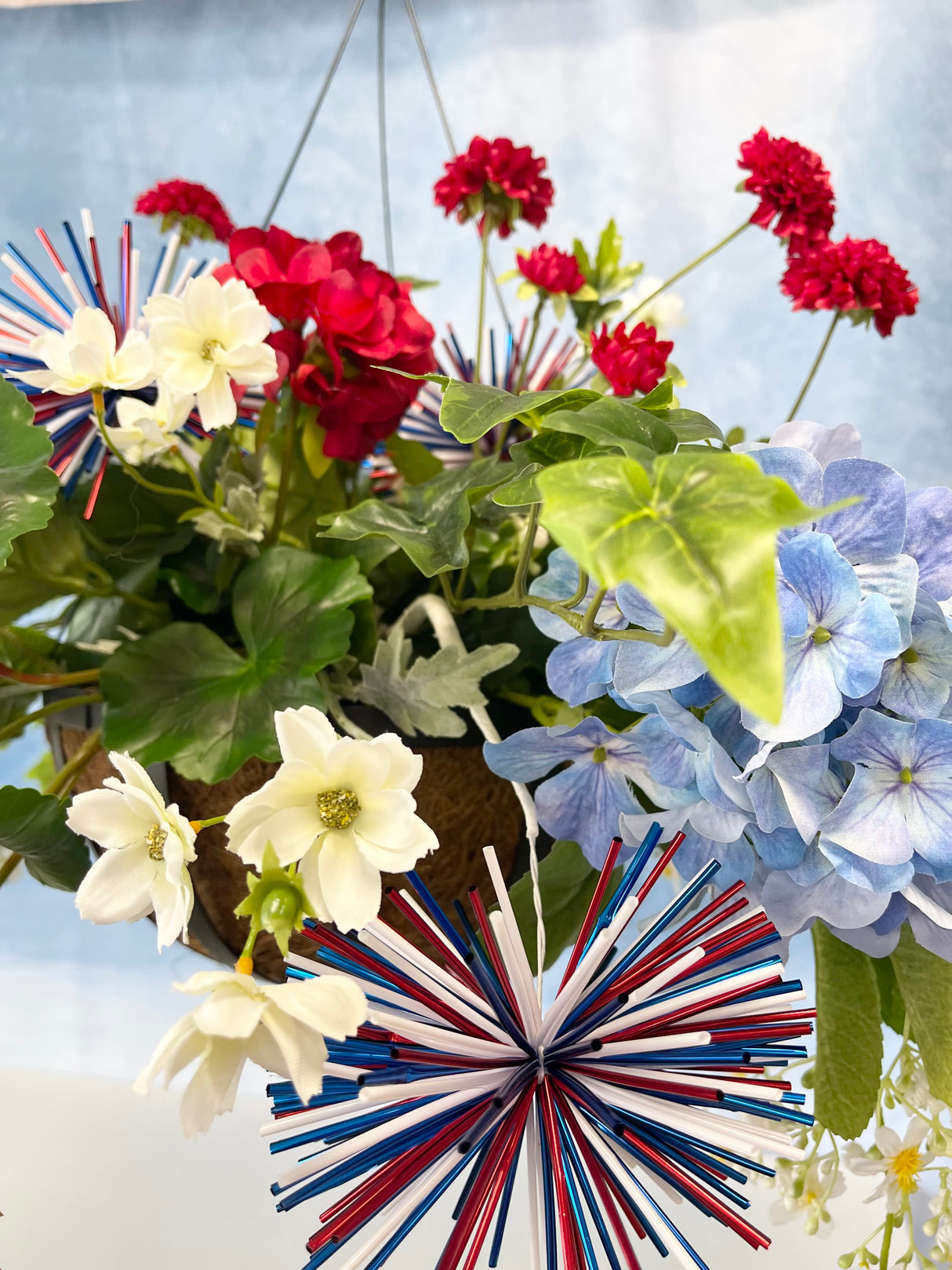 42" Summer Family Fun Hanging Basket