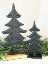 Black Textured Tree Set of 2