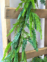 6' Real Touch Mixed Cedar Pine Garland