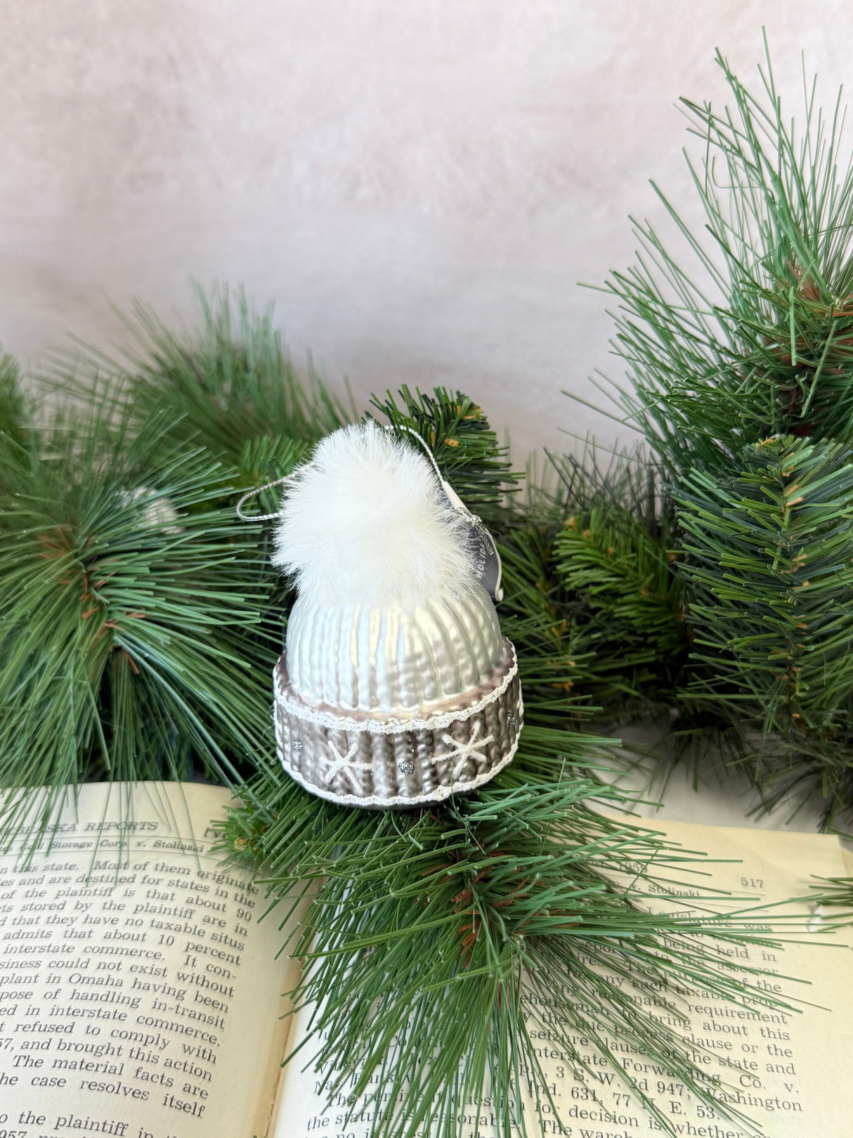 Winter Hat Glass Ornament