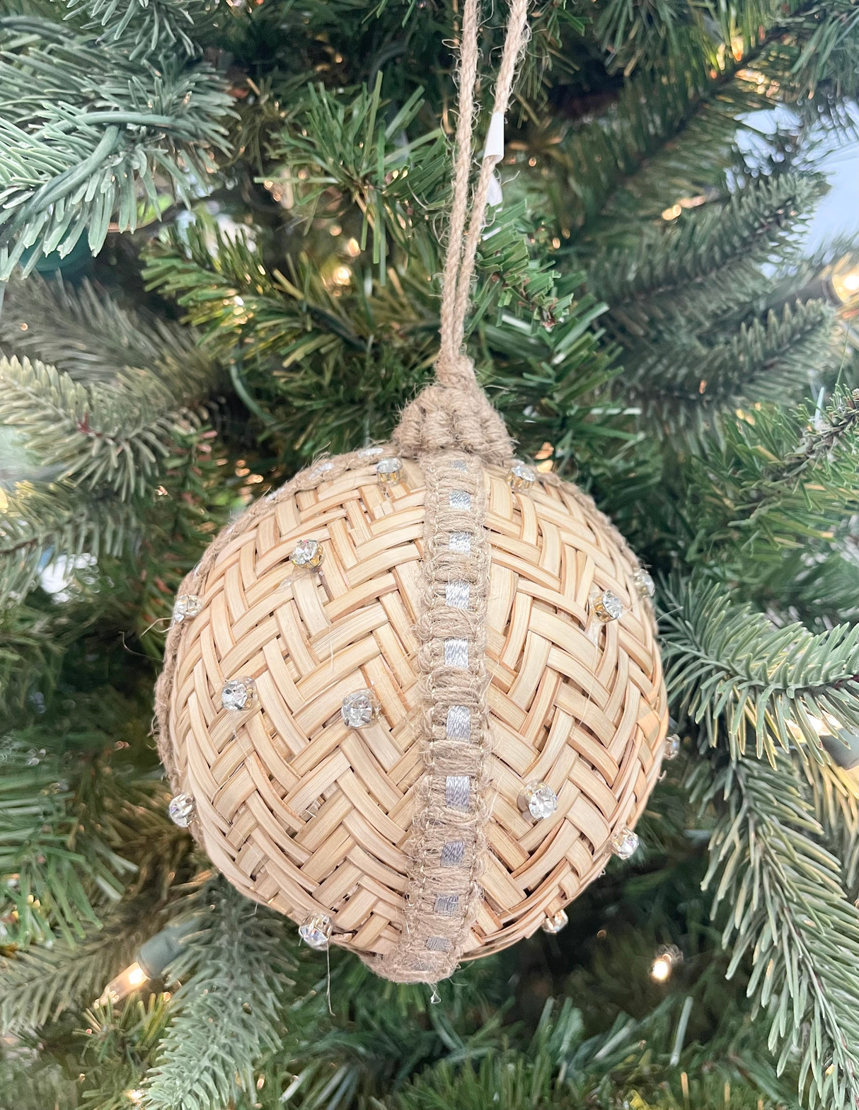 Jewelled Woved Reed Ornament