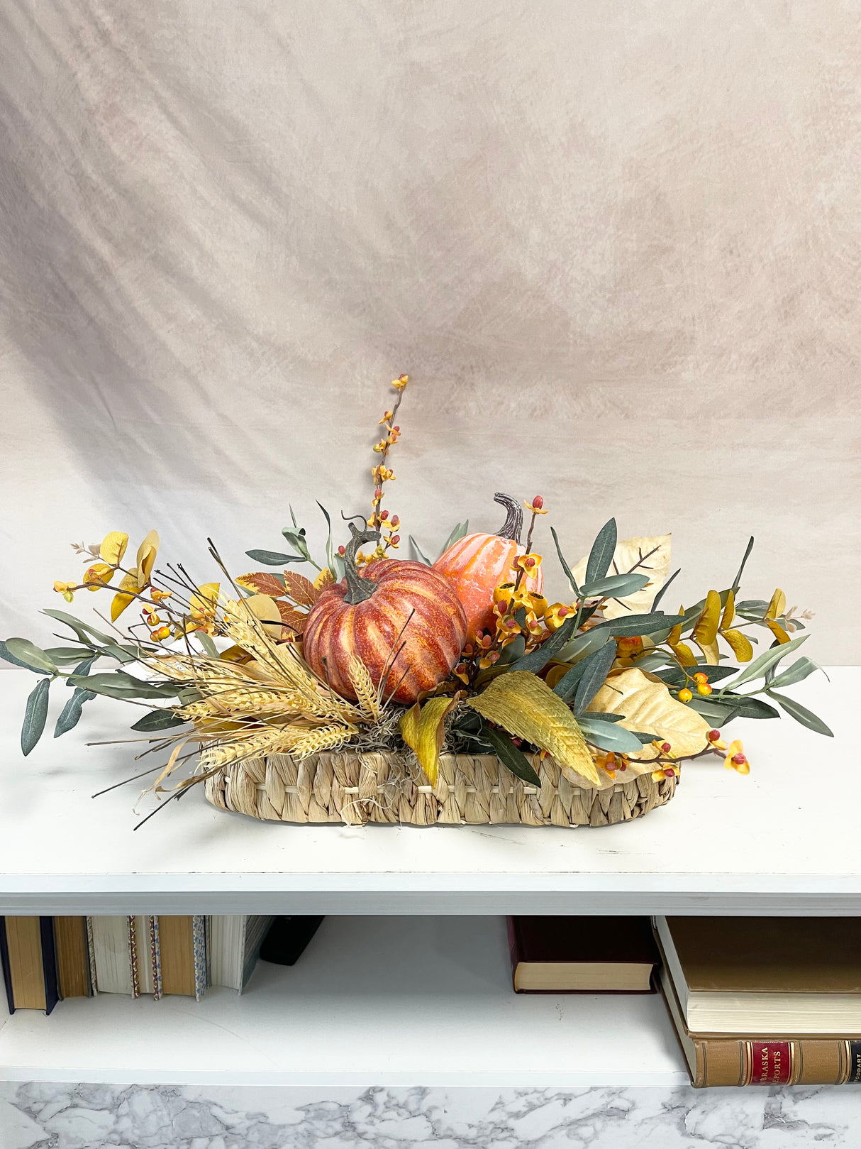 25" Cozy Pumpkin Centerpiece