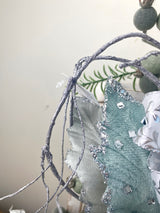 27" Frosty Lantern Swag