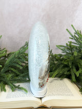Lighted Santa Glass Accent