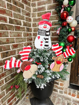 Scarf Snowman Stake