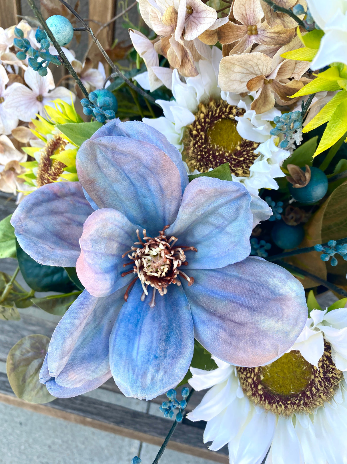 34" Blue For You Porch Pot