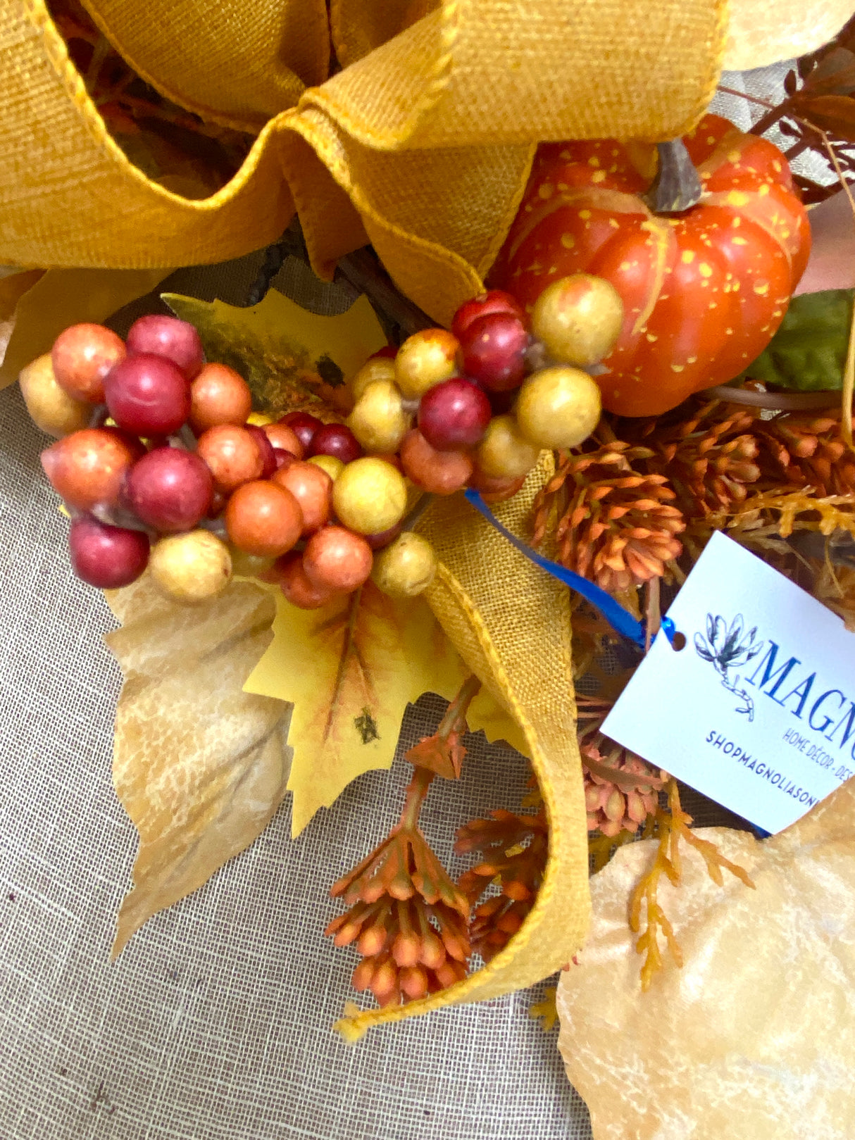 18" Golden Autumn Swag