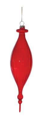 Ruby Red Glass Ornament - 2 Styles