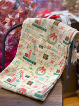 Holiday Pattern & Fringe Cotton Throw Blanket