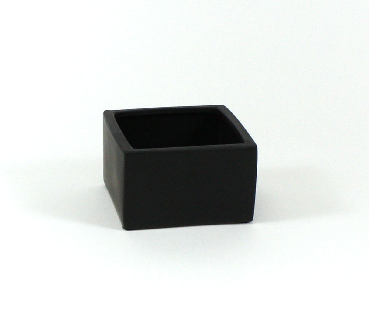 Black Low Square Block Planter