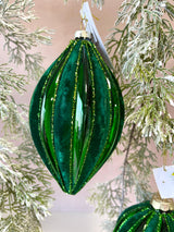 Velvet Dream Green Glass Ornament - 3 Styles