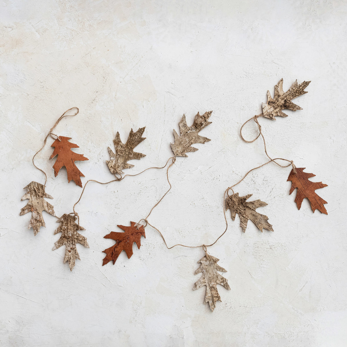 Birch Bark Oak Leaf Garland