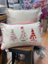 Embroidered Darling Trees Lumbar Pillow
