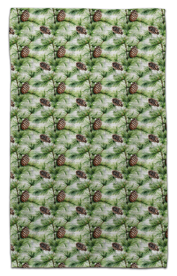 Pine Cone & Twigs Tea Towel