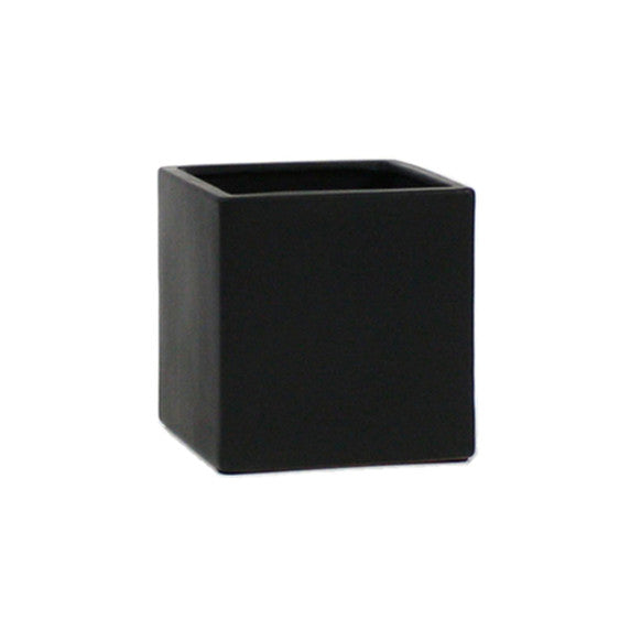 Black Ceramic Square Cube Planter