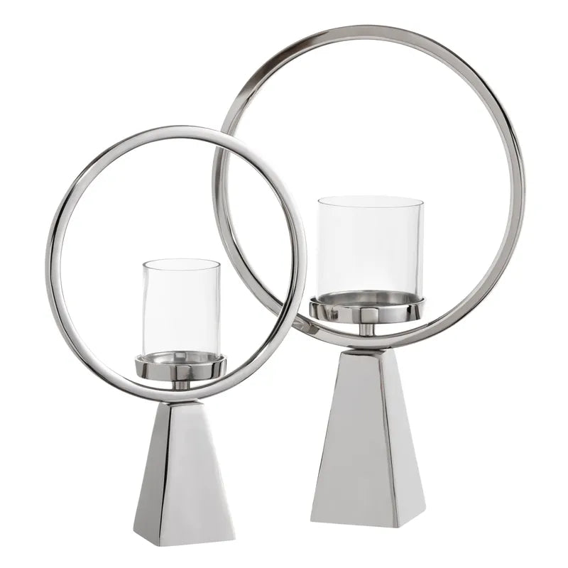 Conner Silver Candleholder- 2 Sizes