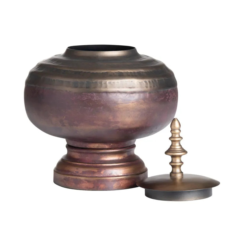 Copper Hammered Urn