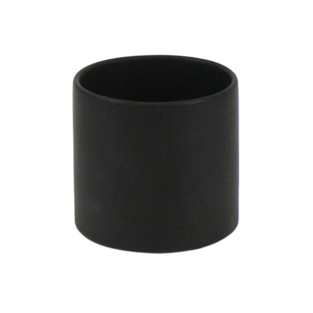 Black Cylinder Ceramic Planter