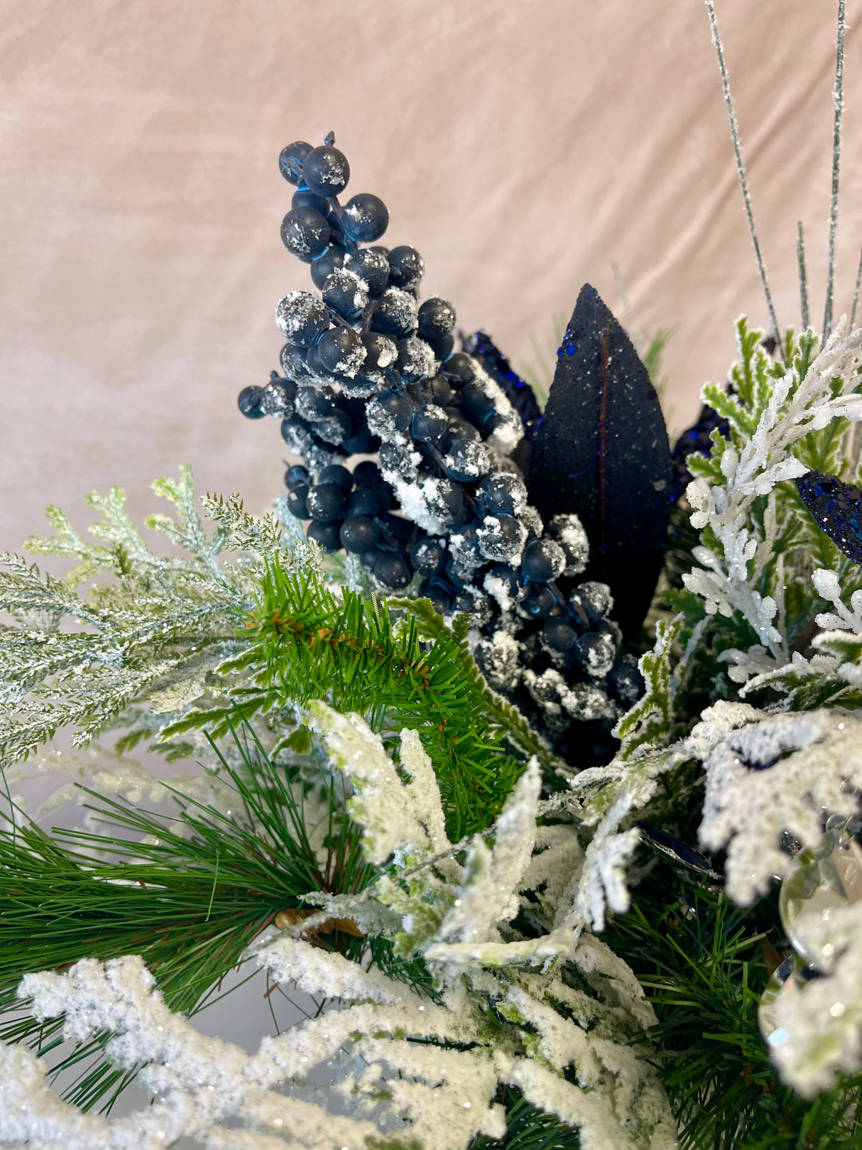 27" Bejeweled Poinsettia Centerpiece