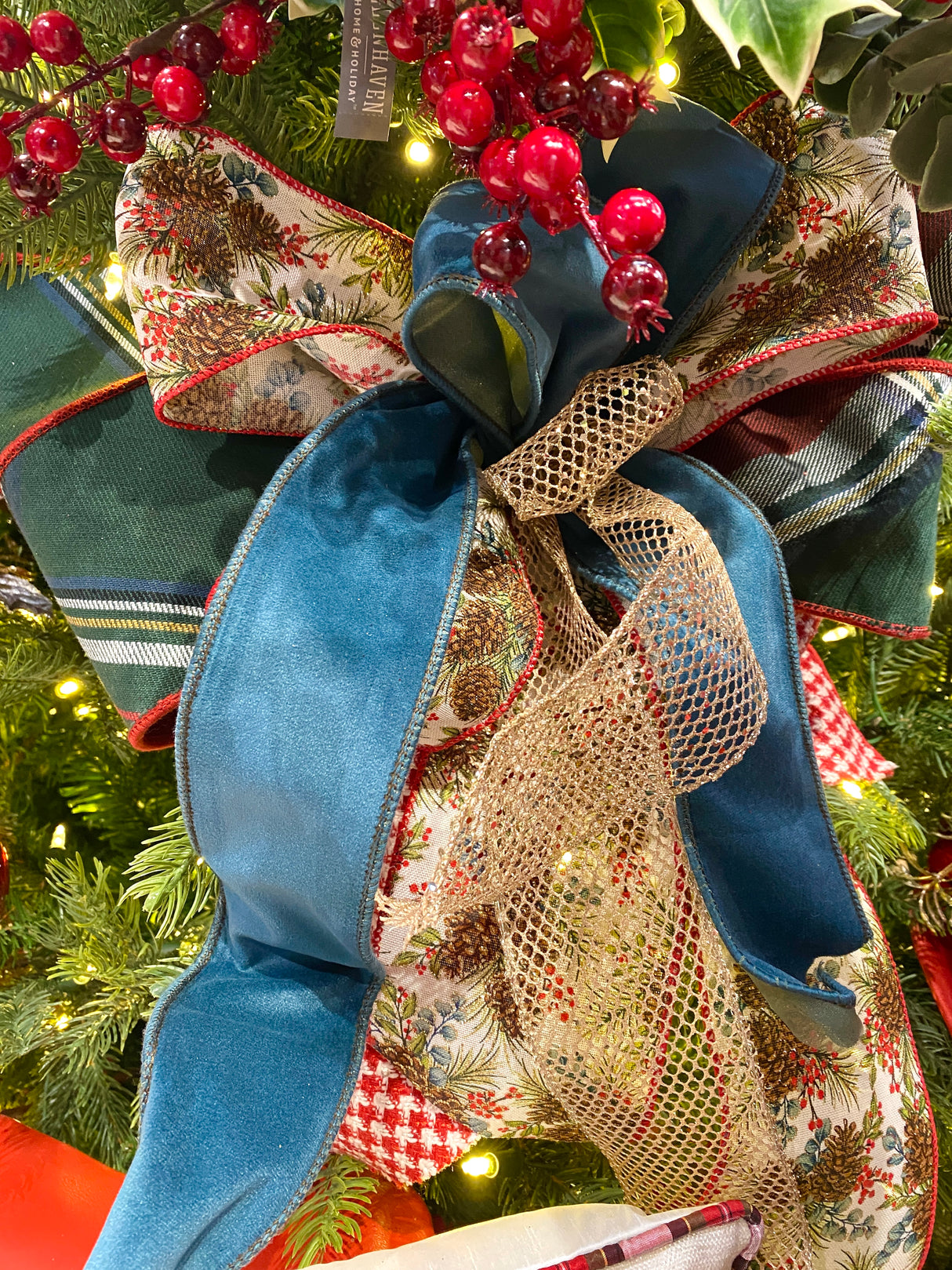Jumbo Pinecone Cheer Bow
