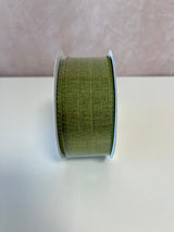 Moss Linen Ribbon Bolt