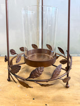 Feather Trim Bronze Lantern