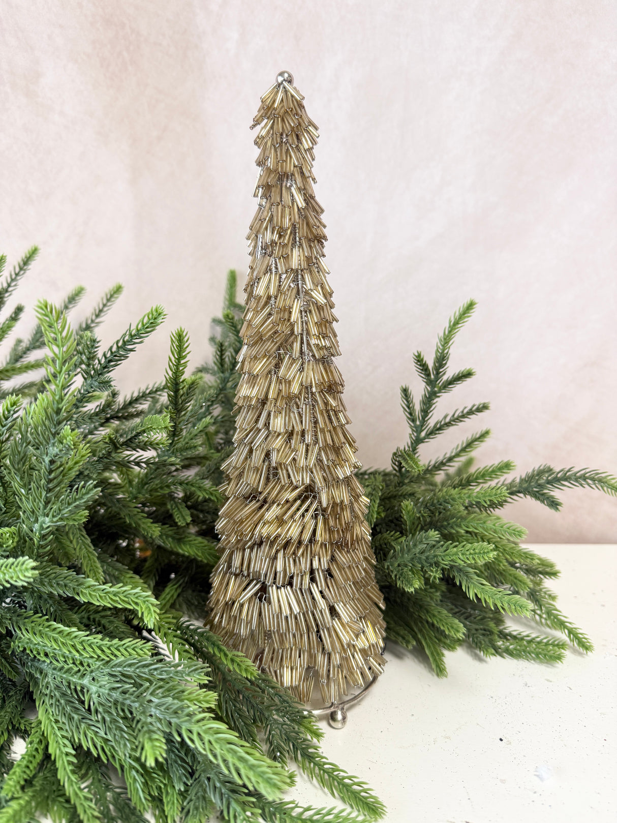 Metal & Glass Bead Christmas Tree