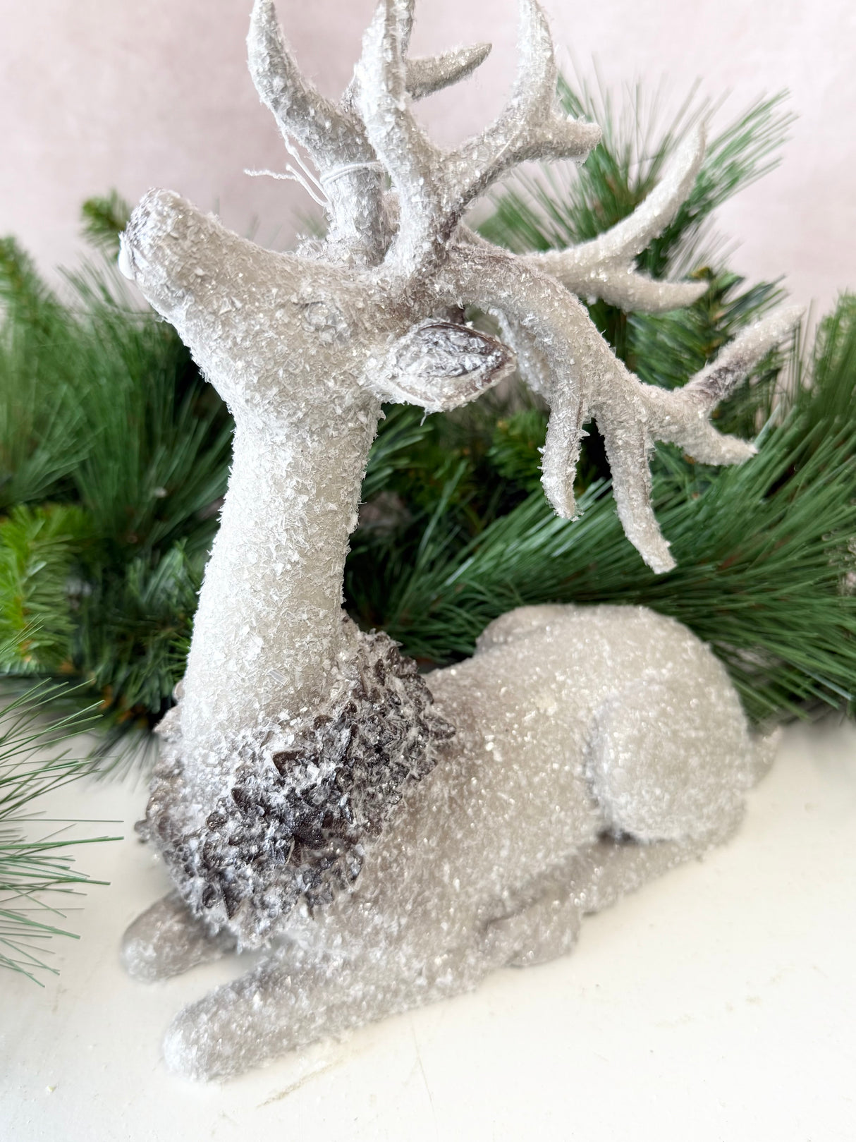 9.5" Resin Glitter Woodland Deer