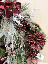 31" Burgundy Bliss Wreath