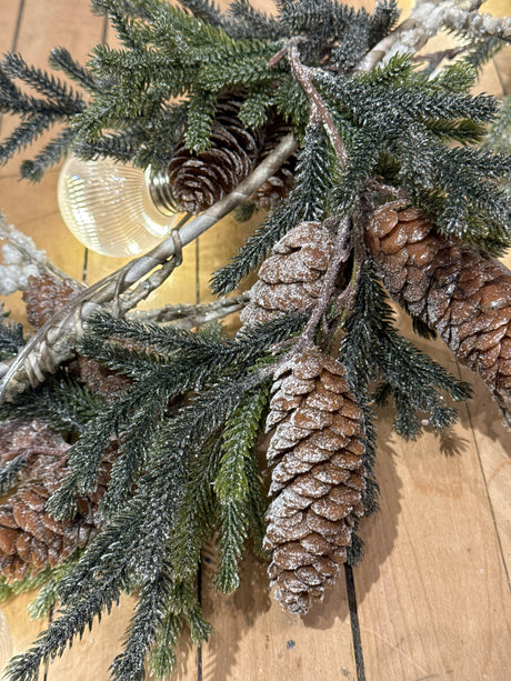 6' Frost Pinecone Garland