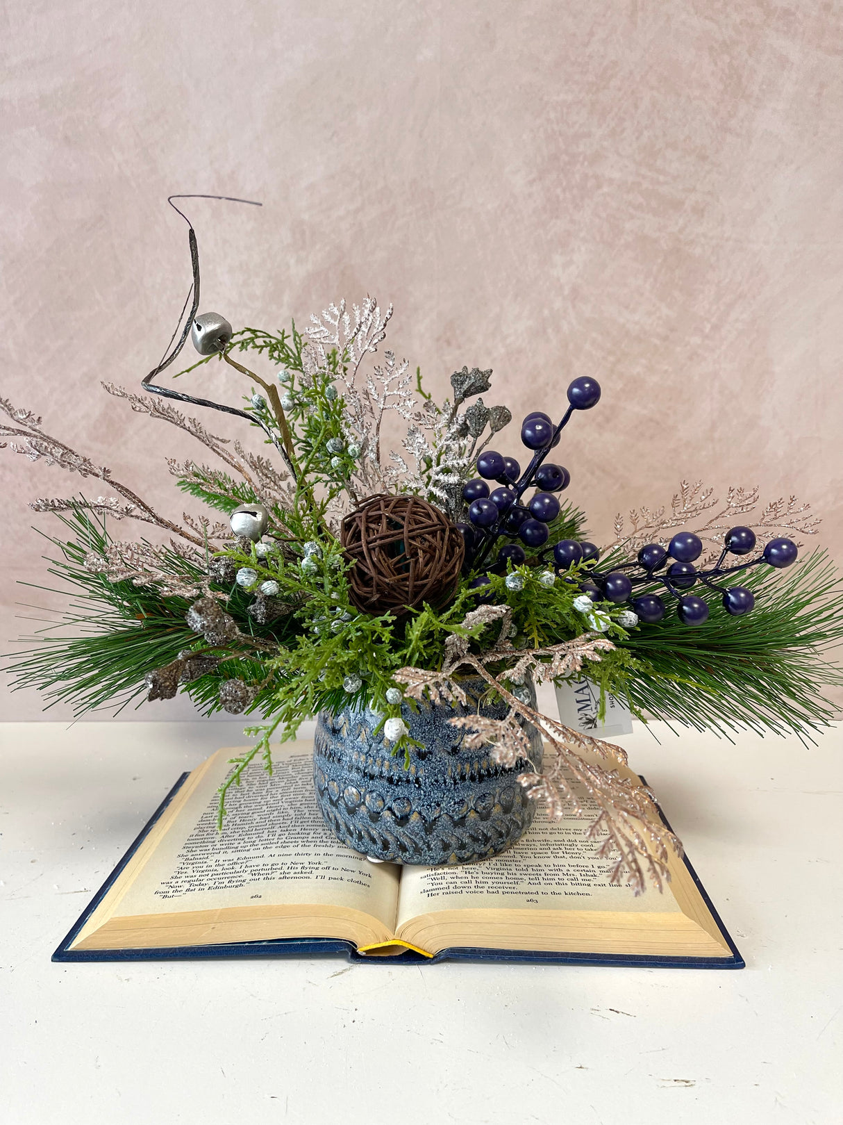 16" Frosted Woodland Charm Centerpiece